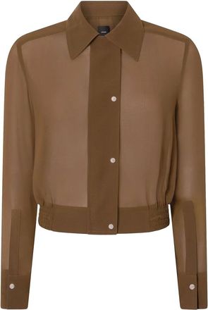 Pinko Giacca-camicia crop - Marrone