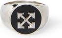 Off-white Mens Round Arrow Ring in Silver at Nordstrom, Size 12