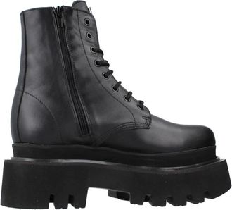 Yellow Gedurfde Veterschoenen - Dames - Veterlaarzen - Zwart - 39 EU - Schoenen