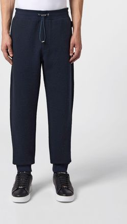 Philipp Plein Jersey Jogging Trousers with Drawstring and Jacquard Hexagon Logo