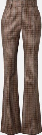 Gabriela Hearst Pantalones flared Rhein de lana y cachemir a cuadros