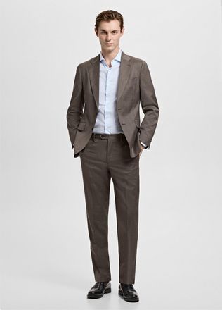 Mango Camicia completo slim fit cotone righe celeste - Uomo - XXL - MANGO MAN