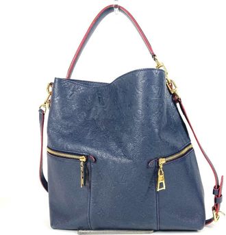Louis Vuitton Marine Rouge Navy Monogram Empreinte Leather Shoulder Bag Tote Bag (Pre-Owned)