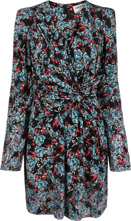 Zadig&Voltaire Radar floral-print embellished silk minidress - women - Silk - S - Black