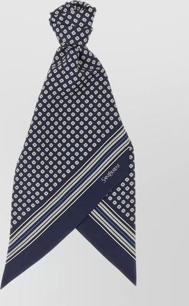 Saint Laurent silk twill lavalli&egrave;re scarf