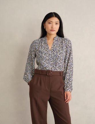 Hobbs London Mila Blouse in Cream Multi at Nordstrom, Size 10