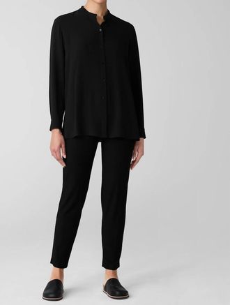 Eileen Fisher Slim Ankle Pant In Black