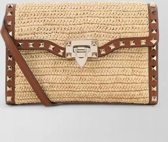 Valentino Garavani raffia clutch bag