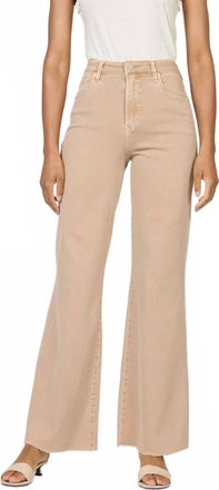 Dear John Denim Fiona High Rise Wide Leg Jeans In Warm Taupe
