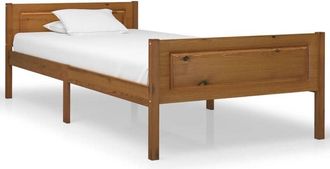 vidaXL Vidaxl - Estructura Cama Sin Colch&oacute;n Madera Pino Marr&oacute;n Miel 100x200 Cm