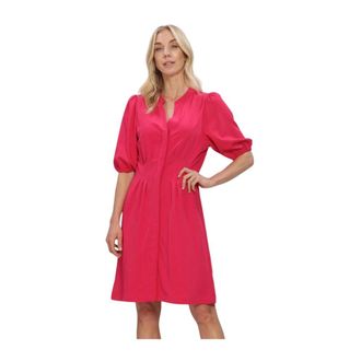 Moss Copenhagen Dames, Jurken, Roze, Maat: XL Leer