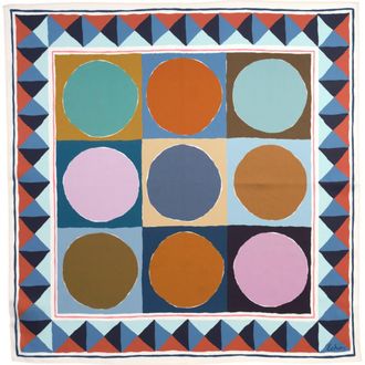 Echo Painted Dots Silk Bandana in Denim Blue at Nordstrom