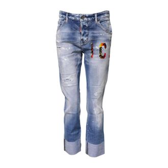 Dsquared2 Blue Skinny Denim Jeans with Logo