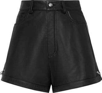 Philipp Plein Leather Shorts Pants Pins