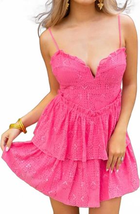 BuddyLove Lace Corset Mini Dress In Pink