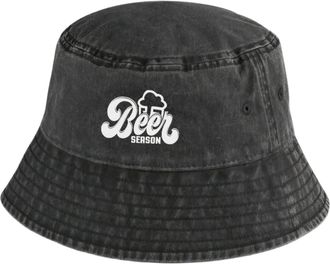 Generic Beer Season Bucket Hat | Funny Unisex Bucket Hats, Beer Hat, Festival Hats, Gifts for Him Vintage Black/L/XL
