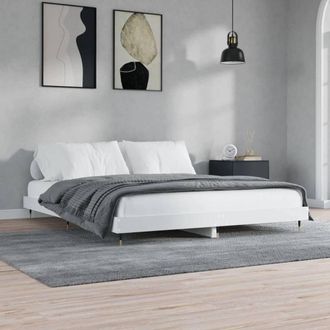 Berkfield Home Durable Bed Frame White 200x200 cm Engineered Wood