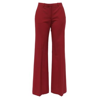 Theory Thoery Straight Leg Pants in Red Virgin Wool