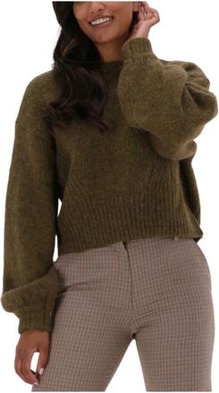 Gestuz Diankagz Pullover Trui - Dames - Ronde hals truien - Groen - XL - Truien & Vesten