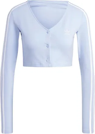 adidas (WMNS) adidas Adicolor Classics 3-Stripes Long Sleeve Polo Asia Sizing Blue IC5474