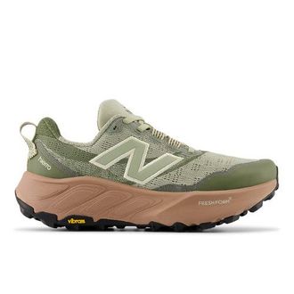 New Balance Womens Fresh Foam X Hierro v9 in Green/Brown Synthetic, size 3.5 Narrow