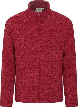 Mountain Warehouse Snowdon Mens Full Zip Fleece - Midlayer Pullover, Breathable Jacket, Soft Outerwear, Smooth Fleece Top - For Spring Summer, Travelling Dark Burgundy X