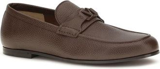 Valentino Garavani Mens Brown Deer Slip-On Loafers