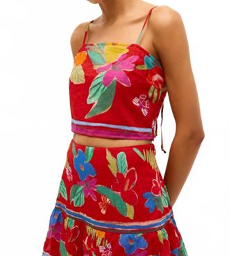 Marie Oliver Wyatt Square Neck Top In Macaw