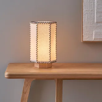 AM.PM Tafellamp in eiken en linnen, SIXTA
