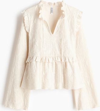 H&M Bluse aus Jacquardjersey - White