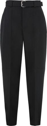 Bottega Veneta Cotton-Twill Bush Broek - Dames - Broeken - Zwart - XS - Katoen - Broeken