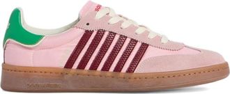 Dsquared2 Logo-embossed Sneakers met veters - Heren - Sneakers - Roze - 41 1/2 EU - Leer - Schoenen