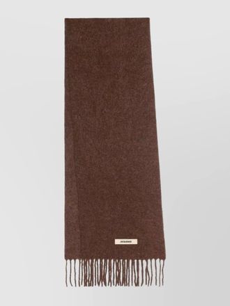 Jacquemus fringed wool-blend scarf