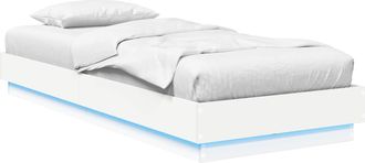 vidaXL Estructura De Cama Con Led Blanco 80 X 200 Cm Vidaxl