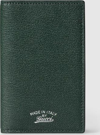 Gucci Lira Card Case, Green, Leather