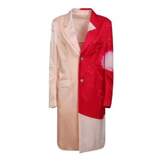 Issey Miyake Slice Tailored Coat - Dames - Mantel - Beige - L - Katoen - Jassen