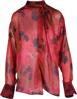 Victoria Beckham Chiffon Blouse - Dames - Blouses - Veelkleurig - S - Chiffon - Overhemden