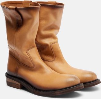 Miu Miu Foule leather ankle boots