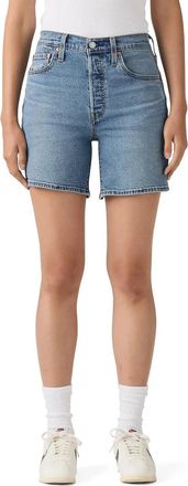 Levi's Premium 501 Mid Thigh Shorts Womens Pen Ring Denim High Rise GBO3815