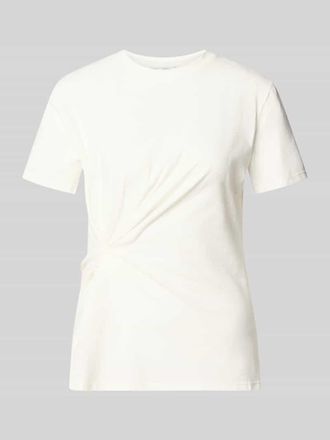 Mango Regular Fit T-Shirt mit Raffungen Modell KIWI in Offwhite, Gr&ouml;&szlig;e XL
