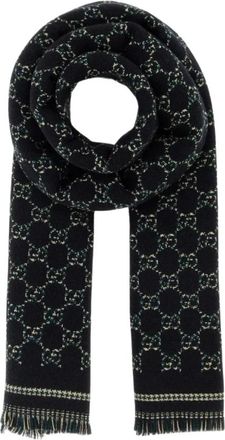 Gucci Check GG Wool Sjaal - Heren - Wintersjaals - Zwart - ONE Size - Wol - Accessoires