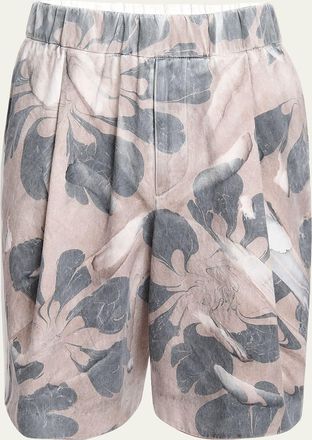 Dries Van Noten Mens Plato Printed Shorts