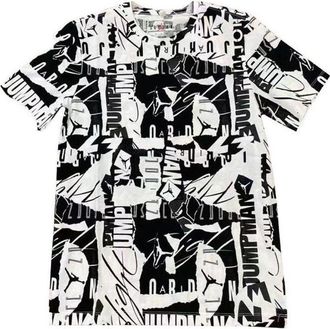 Nike Jordan Mens Air Jordan Graffiti Full Print Pullover Round Neck Short Sleeve Black White T-Shirt DA9878-010