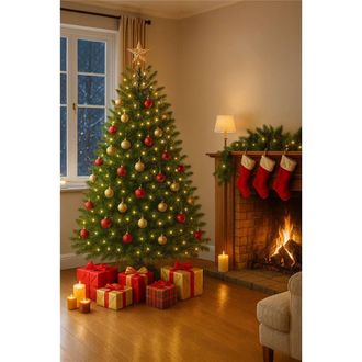 Clifton Premier Norway Spruce Christmas Tree - Fresh Cut - 1.25m - 1.5m (4 - 5ft) in Green