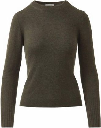 Kinross Cashmere Womens Cashmere Crewneck Sweater In Loden