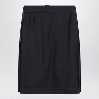 Maison Margiela Blue Skirt With Satin Side Panels