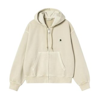 Carhartt Work in Progress Carhartt Wip, Zip-throughs, female, Beige, Size: M Hooded Nelson Jacket