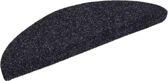 vidaXL Vidaxl - Stair Mats Self-adhesive 30 pcs 56x17x3 cm Black Half Round