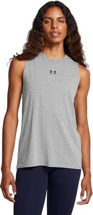 Under Armour Rival Muscle Tank Top Womens Workout Castlerock/Black : LG (US 12-14), Polyester