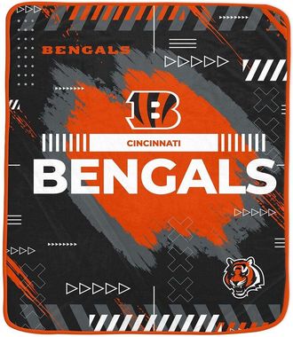 Pegasus Sports Cincinnati Bengals Nfl Team Modern Graphic Fleece Blanket